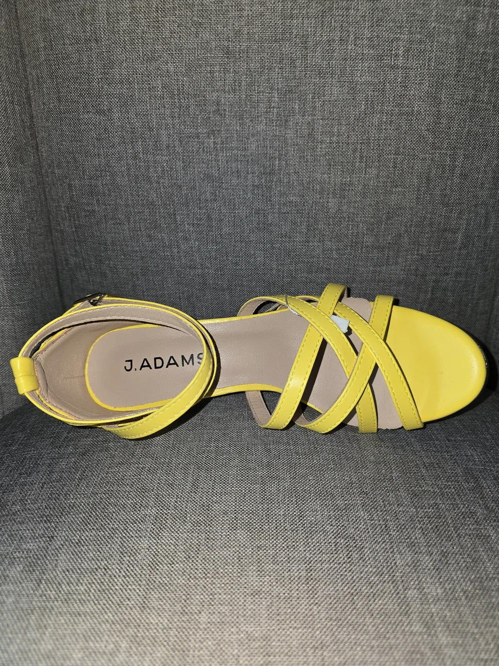 J. ADAMS “JEM” Strappy Heels – Bright Yellow – EU 36 / US 5.5–6 – New in Box